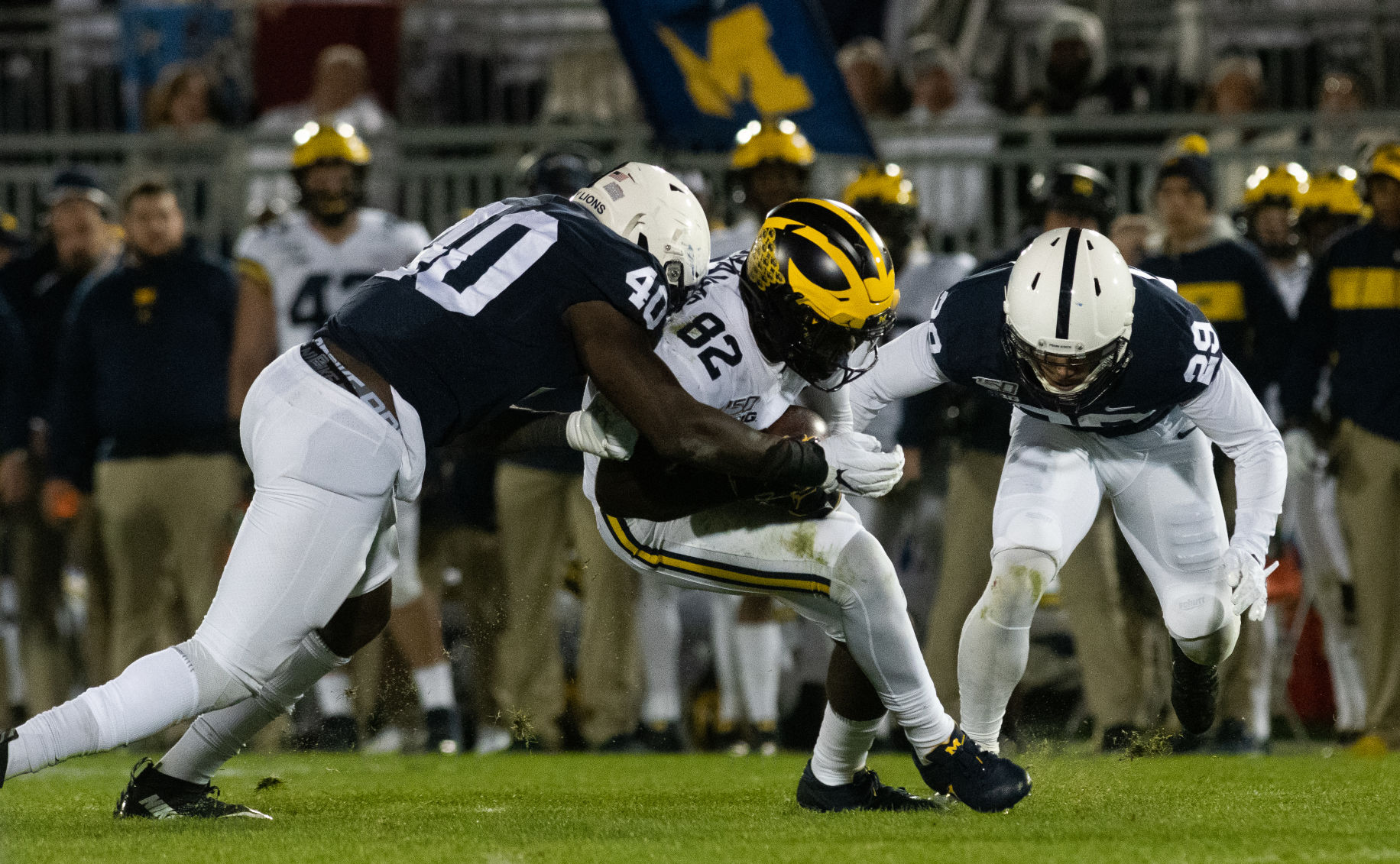 Michigan, Jesse Luketa (40) and John Reid (29)